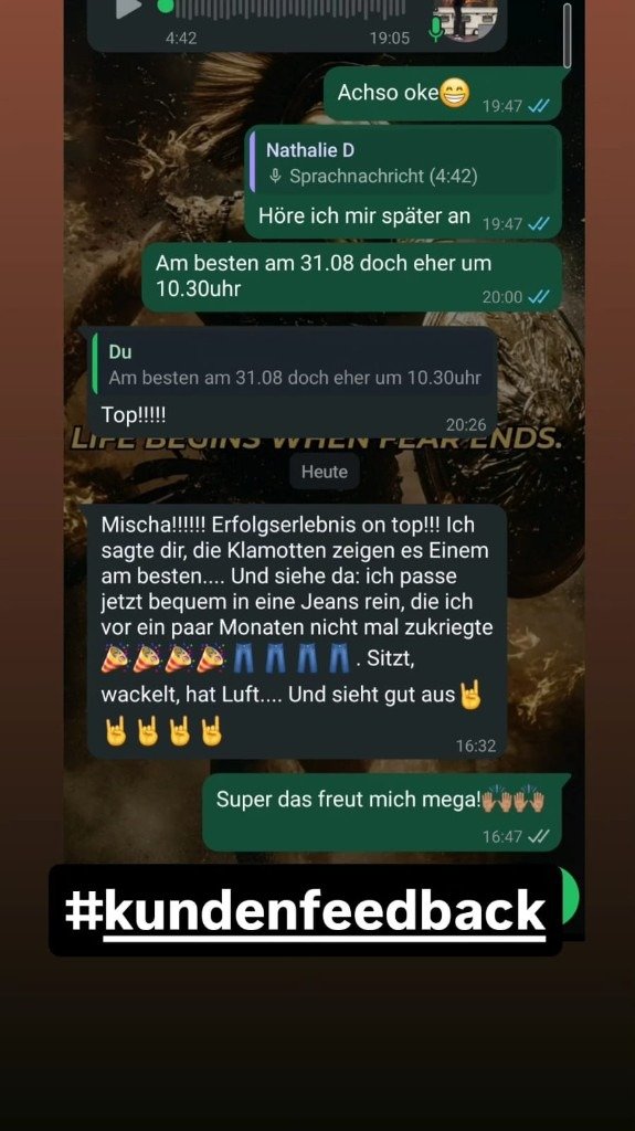 Kundennachricht 3, anonymisiert