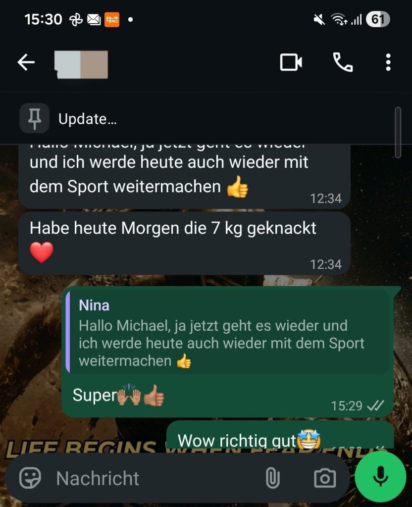 Kundennachricht 11, anonymisiert